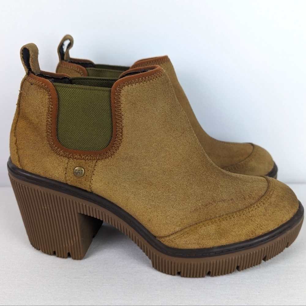 CATERPILLAR Meg Chunky Suede Ankle Boots